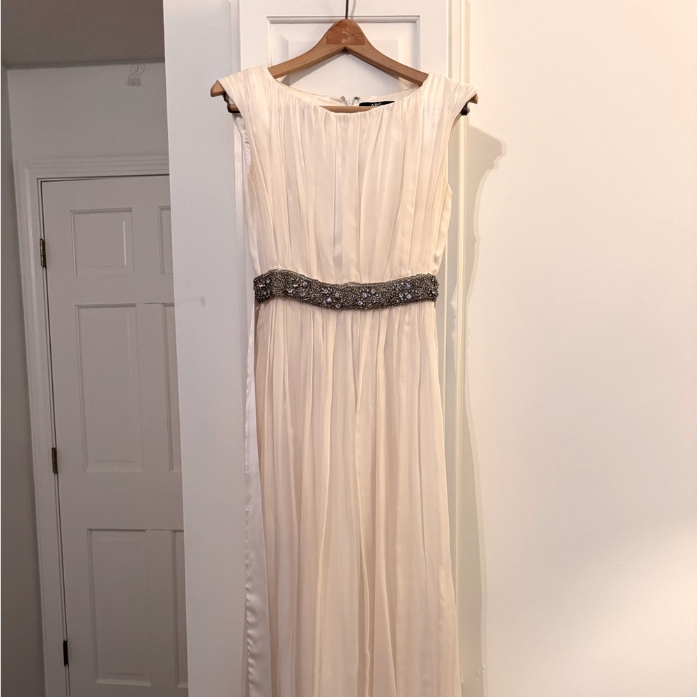 ABS by Allen Schwartz White chiffon gown